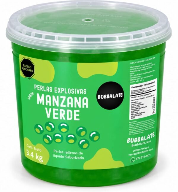 PE Manzana Verde 3.4kg PERLAS EXPLOSIVAS MANZANA V. 3.4 KG